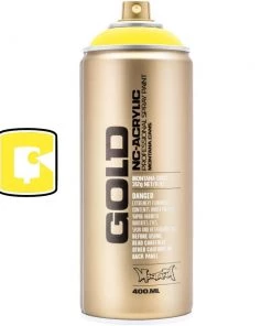Montana Cans 100% Pure Yellow 400ML Montana Gold Spray Paint Standard