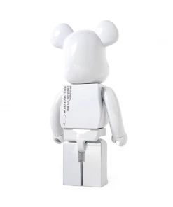 1st Model White Chrome 400% Bearbrick By Medicom Toy