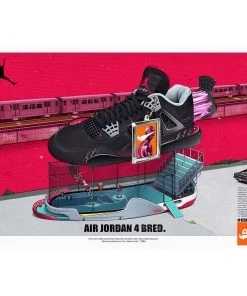 Chris B Murray Air Jordan 4 Bred Print By Chris B. Murray