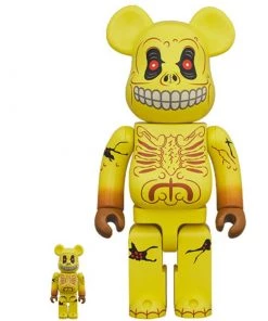Skull Face Madballs 100% & 400% Bearbrick Set By Medicom Toy