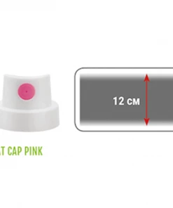 Spray Paint Caps Montana Fat Cap White Pink Dot