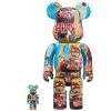 Basquiat Vol.6 100% & 400% Bearbrick Set By Medicom Toy