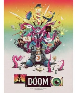 Chris B Murray Prints Mf "Metal Face" Doom Rap Kings Re-Illustrated Emcees Print By Chris B. Murray