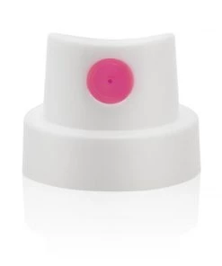 Spray Paint Caps Montana Fat Cap White Pink Dot