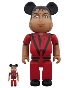 Michael Jackson Thriller Red Jacket 100% - 400% Bearbrick Set By Medicom Toy