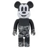 Bape Mickey Monotone 1000% Bearbrick By Medicom Toy