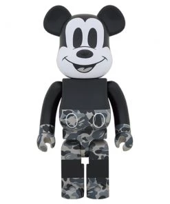 Bape Mickey Monotone 1000% Bearbrick By Medicom Toy