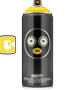 Montana Cans Collector Cans EmojiVandal Montana Black Collectors Kicking Yellow Spray Paint