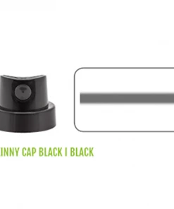 Spray Paint Caps Caps & Adaptors Montana Skinny Low Pressure Cap Black/Black