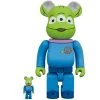 Toy Story The Alien 100% & 400% Bearbrick Set By Medicom Toy
