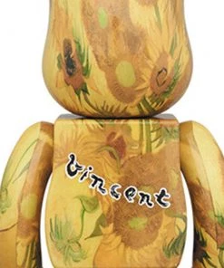 Van Gogh Museum Sunflowers 100% - 400% Bearbrick Set By Medicom Toy