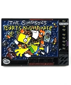 TorontoCollective The Simpsons Bart's Nightmare SNES Cover Art Enamel Phantom Pin
