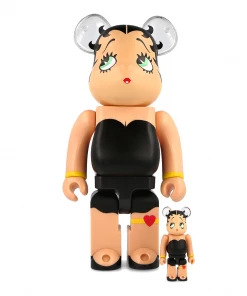 Betty Boop Black Dress 400% & 100% Bearbrick By Medicom Toy 400% Bearbrick