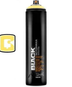 Montana Cans Easter Yellow 600ML Extended Montana Black Spray Paint