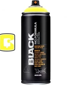Montana Cans Infra Yellow 400ML Montana Black Spray Paint
