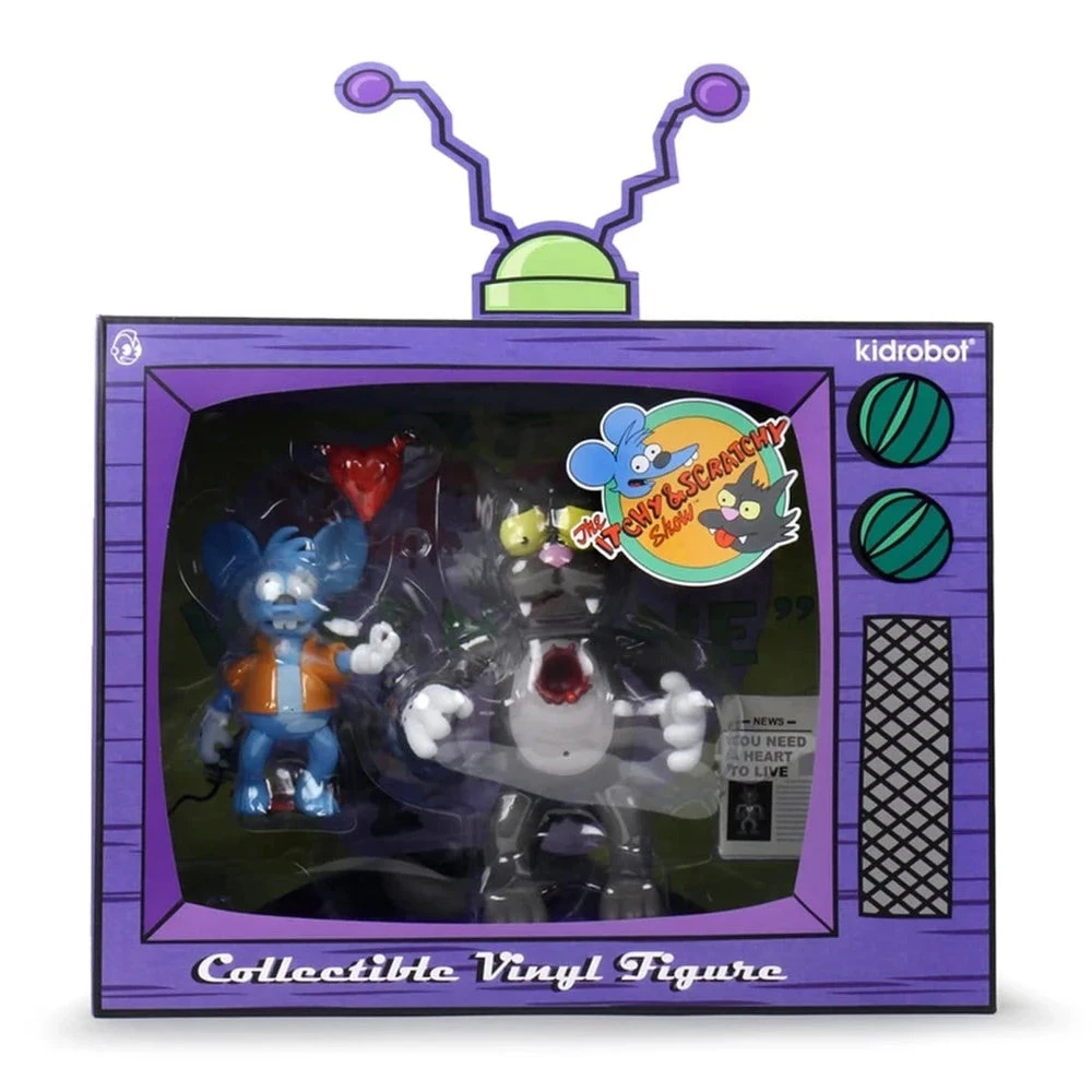 Kidrobot Designer Sculptures Itchy And Scratchy Flocked Version Medium Figure Set By The Simpsons X Kidrobot - IamRetro Exclusive 2 Kidrobot Designer Sculptures Itchy And Scratchy Flocked Version Medium Figure Set By The Simpsons X Kidrobot - IamRetro Exclusive