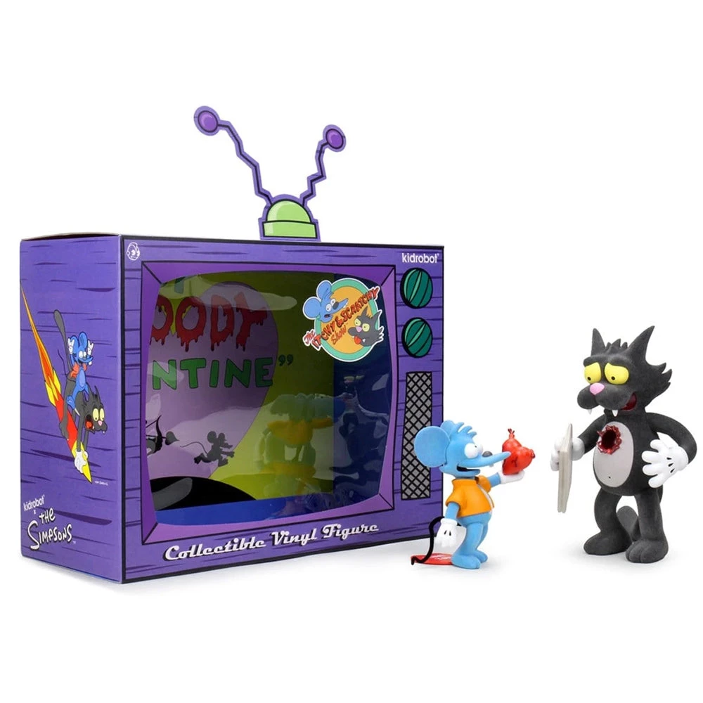 Kidrobot Designer Sculptures Itchy And Scratchy Flocked Version Medium Figure Set By The Simpsons X Kidrobot - IamRetro Exclusive 1 Kidrobot Designer Sculptures Itchy And Scratchy Flocked Version Medium Figure Set By The Simpsons X Kidrobot - IamRetro Exclusive