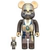 Pirates Of The Caribbean Jack Sparrow 100% + 400% Bearbrick By Medicom Toy