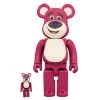 Lotso Bear Toy Story 100% - 400% Bearbrick Set By Medicom Toy
