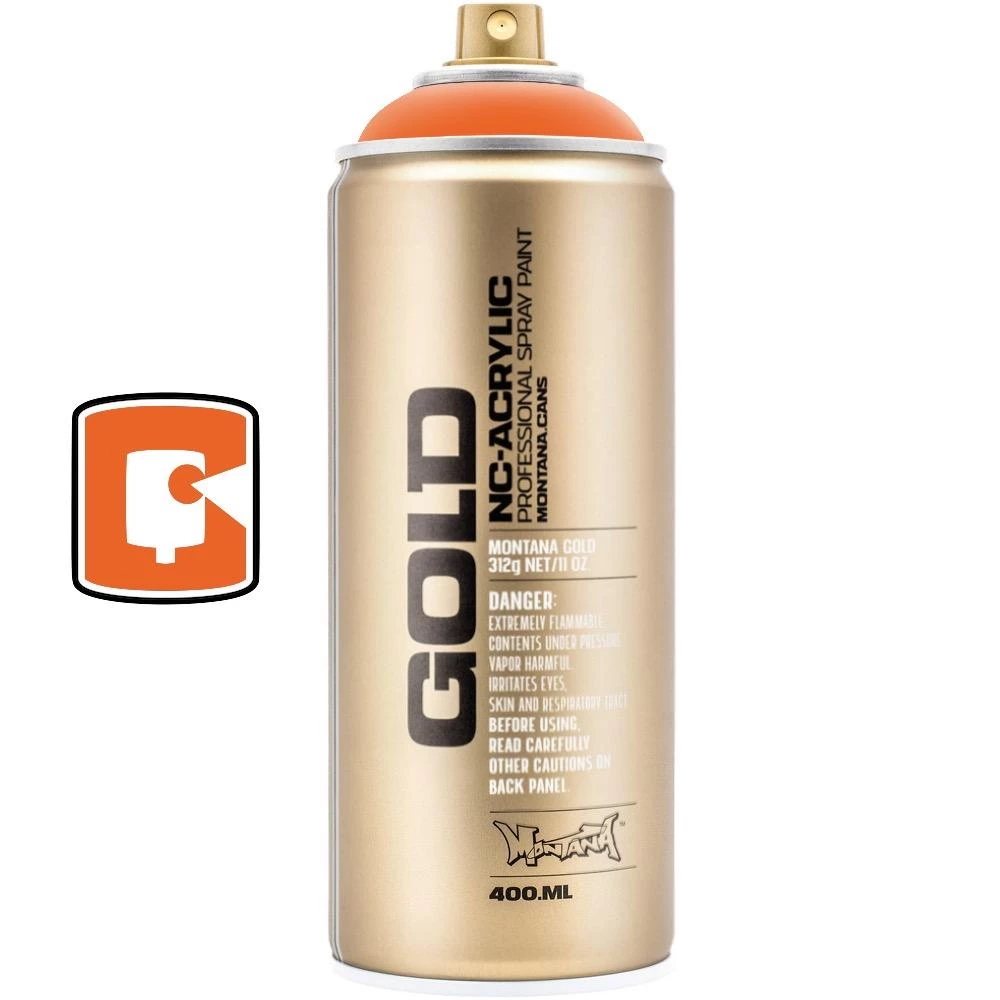 Montana Cans Standard Orange 400ML Montana Gold Spray Paint 1 Montana Cans Standard Orange 400ML Montana Gold Spray Paint