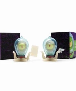 Kang And Kodos GID Simpsons X Kidrobot IamRetro Exclusive Kidrobot Designer Sculptures
