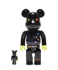 Pac-Man 100% & 400% Bearbrick Set By Medicom Toy