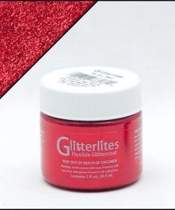 Ruby Red Glitter Angelus Leather Paint