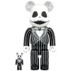 Jack Skellington - A Nightmare Before Christmas - 400% & 100% Bearbrick By Medicom Toy 400% Bearbrick