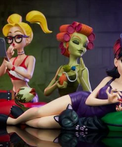 Sleepover Sirens, Catwoman, Harley Quinn & Poison Ivy Set By Cameron Scott Davis X Unruly Industries