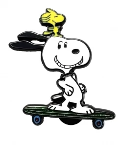 TorontoCollective Snoopy And Woodstock Skateboarding Enamel Phantom Pin
