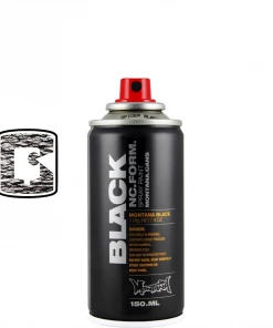 Montana Cans Spider Black 150ML Montana Black Spray Paint