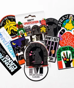 Montana Cans Montana Spraycation Set Of 12 Assorted Vinyl Stickers Hello My Name Is